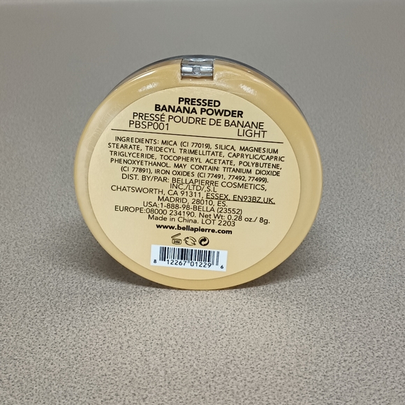 NEW BellaPierre Cosmetics pressed banana setting powder in light full si… - Picture 4 of 4